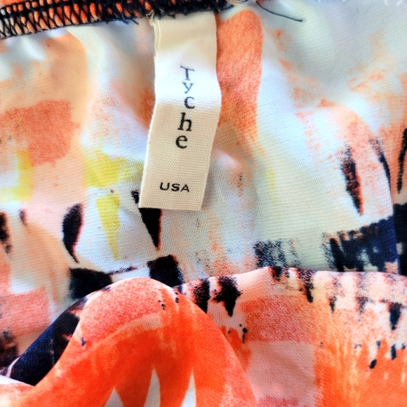 Tyche Orange & Black Aztec Pattern M Strapless Romper Medium - Picture 3 of 3